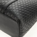 GUCCI Micro GG Canvas Tote Bag Outlet 2way Black Gold 449656 Auth 153748SAM-15