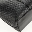 GUCCI Micro GG Canvas Tote Bag Outlet 2way Black Gold 449656 Auth 153748SAM-16