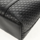 GUCCI Micro GG Canvas Tote Bag Outlet 2way Black Gold 449656 Auth 153748SAM-17
