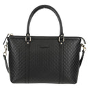 GUCCI Micro GG Canvas Tote Bag Outlet 2way Black Gold 449656 Auth 153748SAM-2