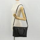 GUCCI Micro GG Canvas Tote Bag Outlet 2way Black Gold 449656 Auth 153748SAM-28