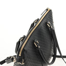 GUCCI Micro GG Canvas Tote Bag Outlet 2way Black Gold 449656 Auth 153748SAM-6