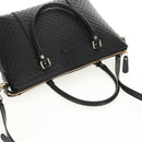 GUCCI Micro GG Canvas Tote Bag Outlet 2way Black Gold 449656 Auth 153748SAM-7