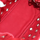 PRADA Canapa PM Hand Bag Canvas 2way Red Silver Auth 153759V-27