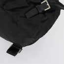 PRADA Backpack Nylon Black Silver Auth 153760-16