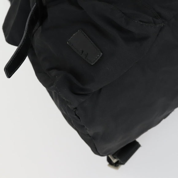 PRADA Backpack Nylon Black Silver Auth 153760