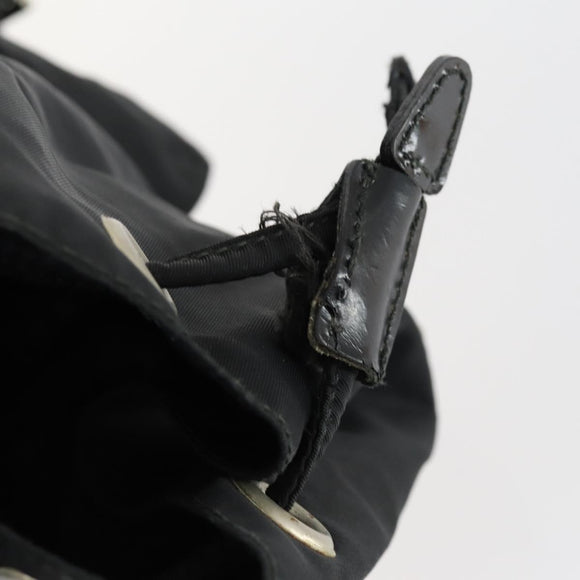 PRADA Backpack Nylon Black Silver Auth 153760