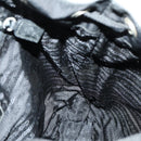 PRADA Backpack Nylon Black Silver Auth 153760-23