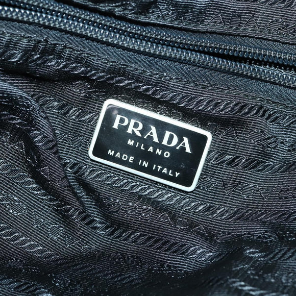 PRADA Backpack Nylon Black Silver Auth 153760
