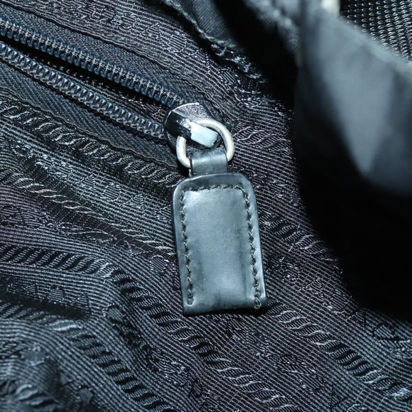 PRADA Backpack Nylon Black Silver Auth 153760