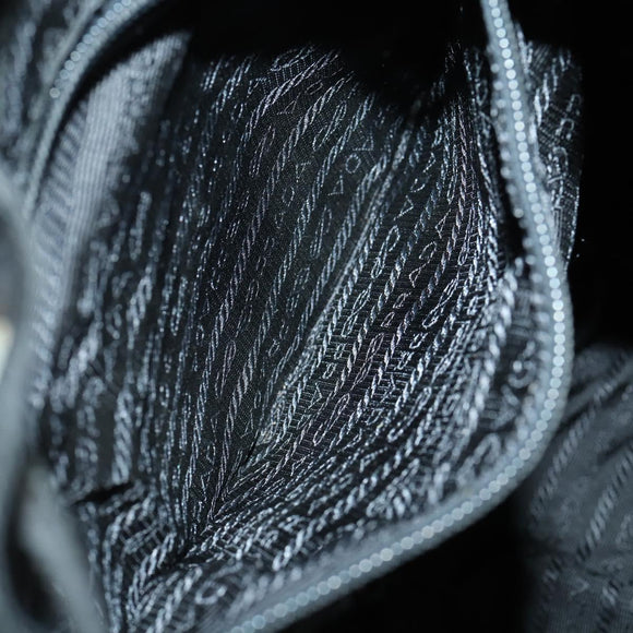 PRADA Backpack Nylon Black Silver Auth 153760