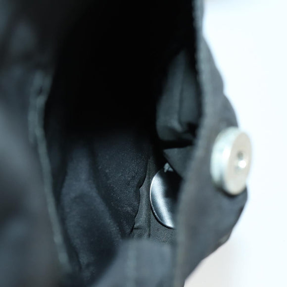 PRADA Backpack Nylon Black Silver Auth 153760