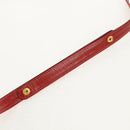 LOEWE Velazquez Hand Bag Leather 2way Red Gold Auth 153761V-9