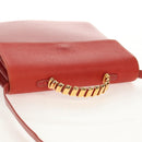 LOEWE Velazquez Hand Bag Leather 2way Red Gold Auth 153761V-6