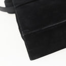 Salvatore Ferragamo Vala Hand Bag Suede 2way Black Gold Auth 153762V-11