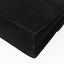 Salvatore Ferragamo Vala Hand Bag Suede 2way Black Gold Auth 153762V-12