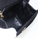Salvatore Ferragamo Vala Hand Bag Suede 2way Black Gold Auth 153762V-17