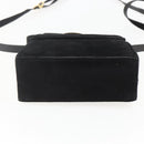 Salvatore Ferragamo Vala Hand Bag Suede 2way Black Gold Auth 153762V-9