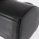 GIVENCHY Hand Bag Leather Black Gold Auth 153763-13