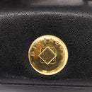 GIVENCHY Hand Bag Leather Black Gold Auth 153763-14