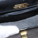 GIVENCHY Hand Bag Leather Black Gold Auth 153763-17