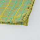 BOTTEGA VENETA Hand Bag Nylon Green Silver Auth 153765-16