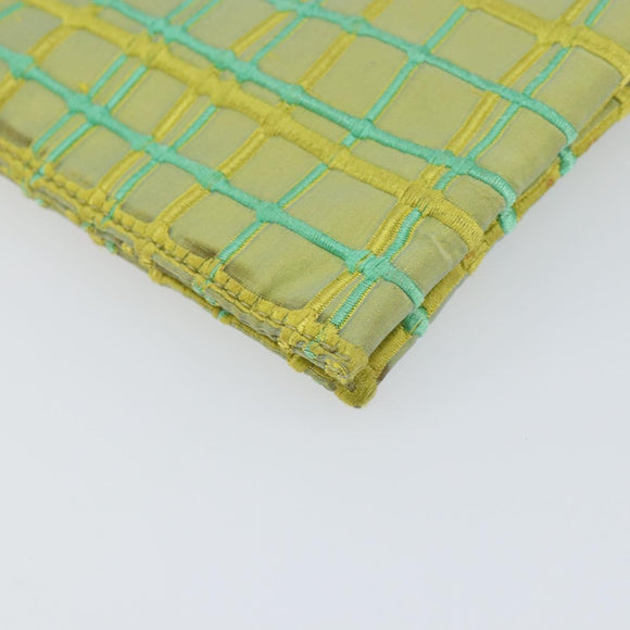 BOTTEGA VENETA Hand Bag Nylon Green Silver Auth 153765