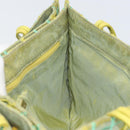 BOTTEGA VENETA Hand Bag Nylon Green Silver Auth 153765-19