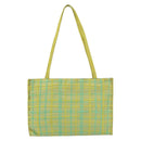 BOTTEGA VENETA Hand Bag Nylon Green Silver Auth 153765-13