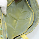 BOTTEGA VENETA Hand Bag Nylon Green Silver Auth 153765-22