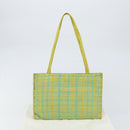 BOTTEGA VENETA Handtasche Nylon Grün Silber Auth 153765-12