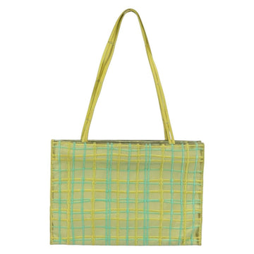 BOTTEGA VENETA Hand Bag Nylon Green Silver Auth 153765 - 0