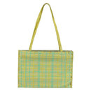 BOTTEGA VENETA Handtasche Nylon Grün Silber Auth 153765-2
