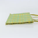 BOTTEGA VENETA Hand Bag Nylon Green Silver Auth 153765-3