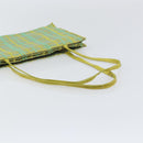 BOTTEGA VENETA Hand Bag Nylon Green Silver Auth 153765-7