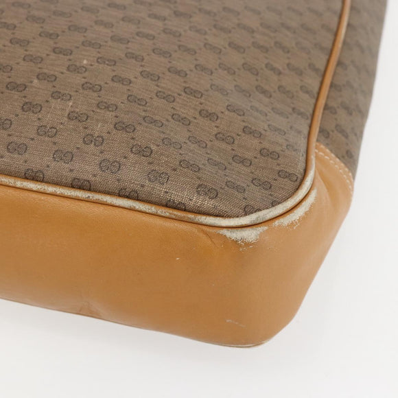GUCCI Micro GG Supreme Tote Bag PVC Brown Gold 002 39 0149 Auth 153769