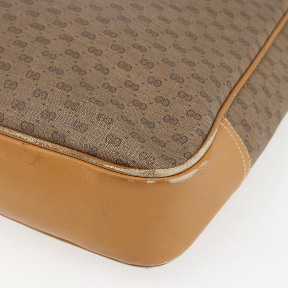 GUCCI Micro GG Supreme Tote Bag PVC Brown Gold 002 39 0149 Auth 153769