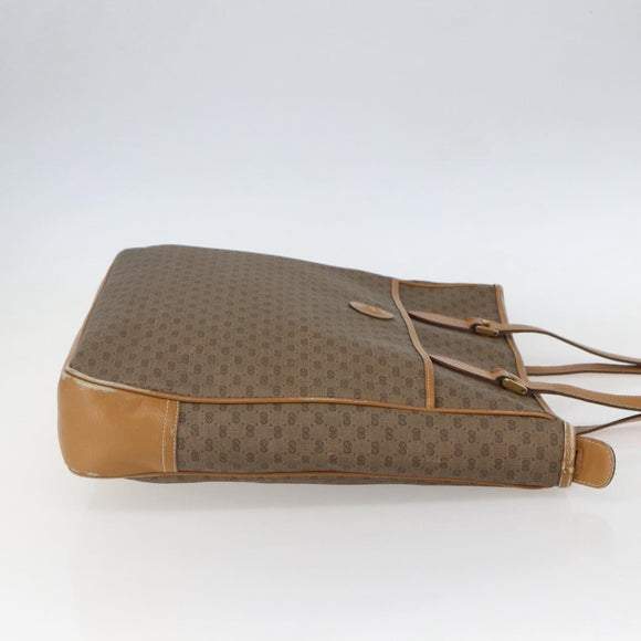 GUCCI Micro GG Supreme Tote Bag PVC Brown Gold 002 39 0149 Auth 153769