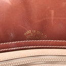 GUCCI Web Sherry Line Umhängetasche Leder Old GUCCI Gold Braun Auth 153770-19