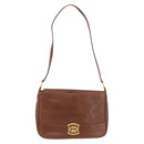 GUCCI Web Sherry Line Umhängetasche Leder Old GUCCI Gold Braun Auth 153770-13