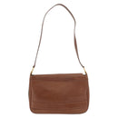 GUCCI Web Sherry Line Umhängetasche Leder Old GUCCI Gold Braun Auth 153770-3