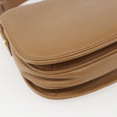 GUCCI Shoulder Bag Leather Old GUCCI Beige Gold Auth 153772-14