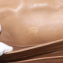 GUCCI Shoulder Bag Leather Old GUCCI Beige Gold Auth 153772-17