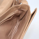 GUCCI Shoulder Bag Leather Old GUCCI Beige Gold Auth 153772-19