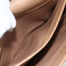 GUCCI Shoulder Bag Leather Old GUCCI Beige Gold Auth 153772-23