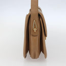GUCCI Shoulder Bag Leather Old GUCCI Beige Gold Auth 153772-4