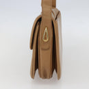 GUCCI Shoulder Bag Leather Old GUCCI Beige Gold Auth 153772-5