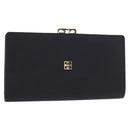 GIVENCHY Long Wallet Leather Black Auth 153774V-1