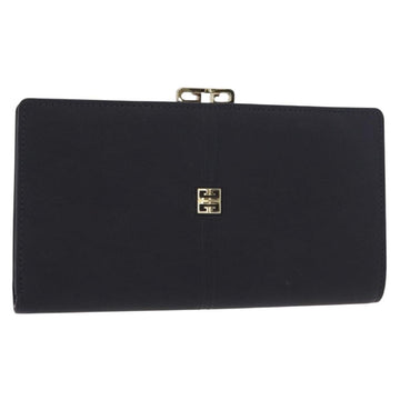 GIVENCHY Long Wallet Leather Black Auth 153774V