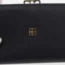 GIVENCHY Long Wallet Leather Black Auth 153774V-12